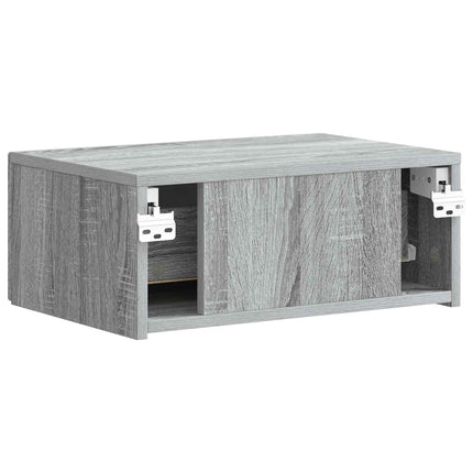 Väggmonterat Sängbord 2 pcs Grå sonoma-ek 49 x 34,5 x 20 cm