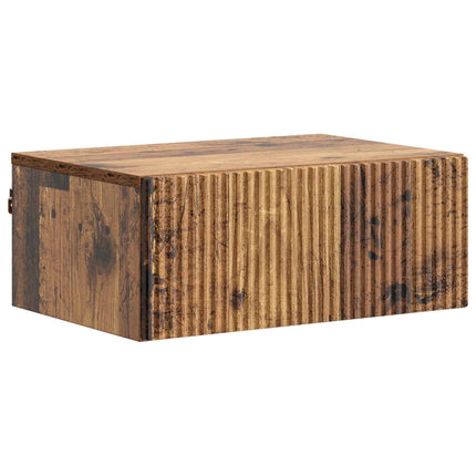 Väggmonterat Sängbord 2 pcs Gammalt trä 49 x 34,5 x 20 cm
