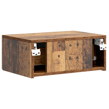 Väggmonterat Sängbord 2 pcs Gammalt trä 49 x 34,5 x 20 cm