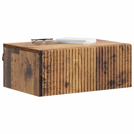 Väggmonterat Sängbord 2 pcs Gammalt trä 49 x 34,5 x 20 cm