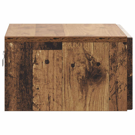 Väggmonterat Sängbord 2 pcs Gammalt trä 49 x 34,5 x 20 cm