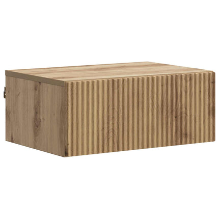 Väggmonterat Sängbord med låda Artisan-ek 49 x 34,5 x 20 cm