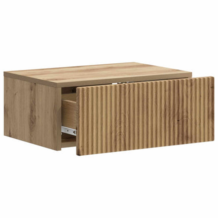 Väggmonterat Sängbord med låda Artisan-ek 49 x 34,5 x 20 cm