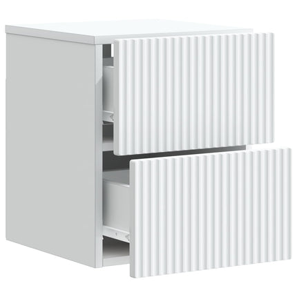 Väggmonterat Sängbord Vit 33 x 34,5 x 40 cm Konstruerat trä