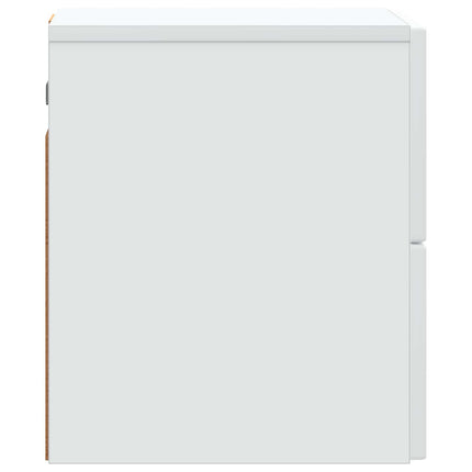 Väggmonterat Sängbord Vit 33 x 34,5 x 40 cm Konstruerat trä