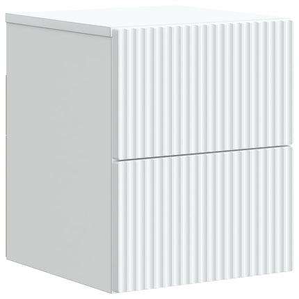 Väggmonterat Sängbord med låda 2 pcs Vit 33 x 34,5 x 40 cm