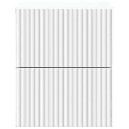 Väggmonterat Sängbord med låda 2 pcs Vit 33 x 34,5 x 40 cm