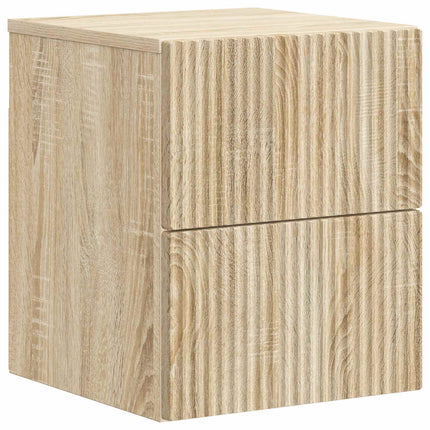 Väggmonterat Sängbord med låda Sonoma-ek 33 x 34,5 x 40 cm