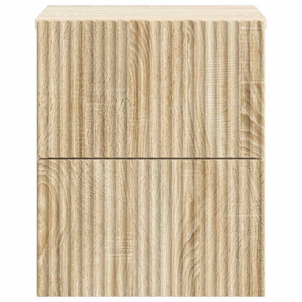 Väggmonterat Sängbord 2 pcs Sonoma-ek 33 x 34,5 x 40 cm