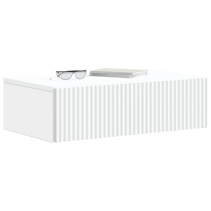 Väggmonterad sidobord Vit 59 x 34,5 x 17 cm Konstruerat trä