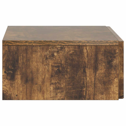 Väggmonterad sidobord Rökt ek 59 x 34,5 x 17 cm Konstruerat trä