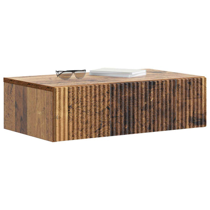 Väggmonterad sidobord Gammalt trä 59 x 34,5 x 17 cm