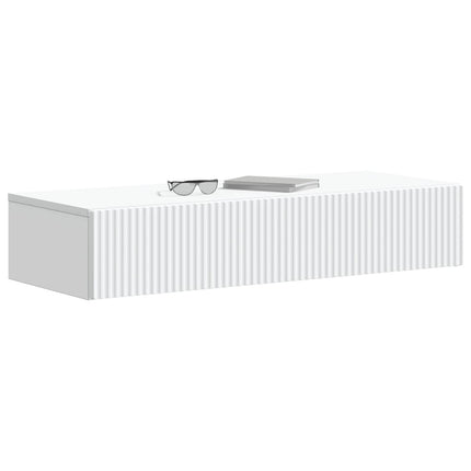 Väggmonterad sidobord Vit 87,5 x 34,5 x 17 cm Konstruerat trä