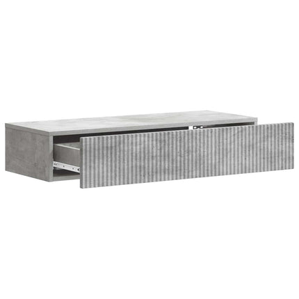 Väggmonterad sidobord Betonggrå 87,5 x 34,5 x 17 cm