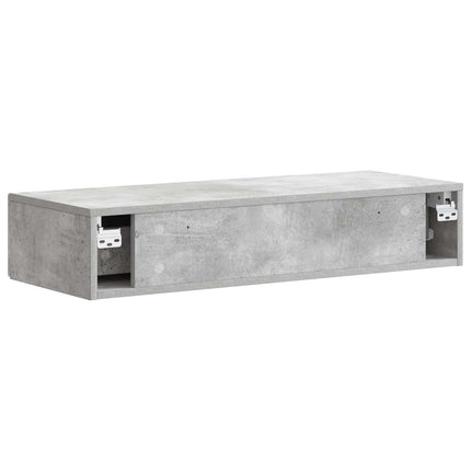 Väggmonterad sidobord Betonggrå 87,5 x 34,5 x 17 cm