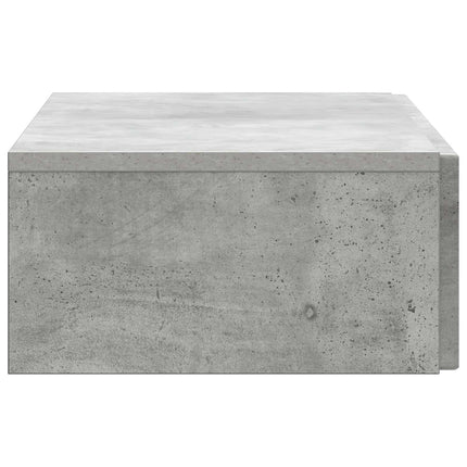 Väggmonterad sidobord Betonggrå 87,5 x 34,5 x 17 cm