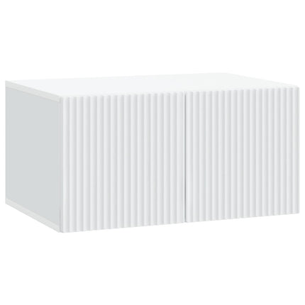 Väggmonterad TV-bänk Vit 59,5 x 41 x 30 cm Konstruerat trä