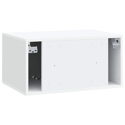 Väggmonterad TV-bänk Vit 59,5 x 41 x 30 cm Konstruerat trä