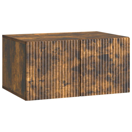 Väggmonterad TV-bänk Rökt ek 59,5 x 41 x 30 cm Konstruerat trä