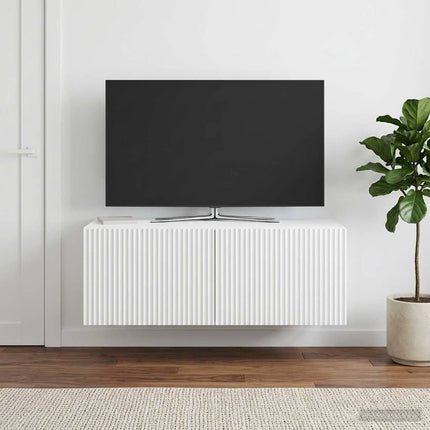 Väggmonterad TV-bänk Vit 78,5 x 41 x 30 cm Konstruerat trä