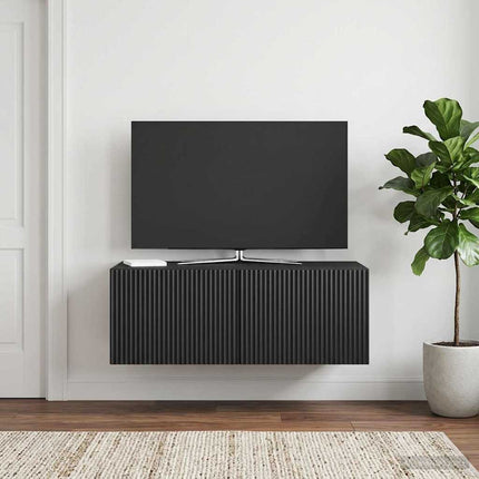 Väggmonterad TV-bänk Svart 78,5 x 41 x 30 cm Konstruerat trä