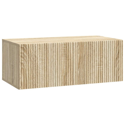 Väggmonterad TV-bänk Väggmonterad Sonoma-ek 78,5 x 41 x 30 cm
