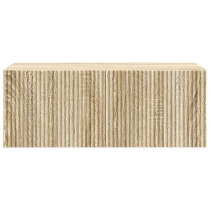 Väggmonterad TV-bänk Väggmonterad Sonoma-ek 78,5 x 41 x 30 cm