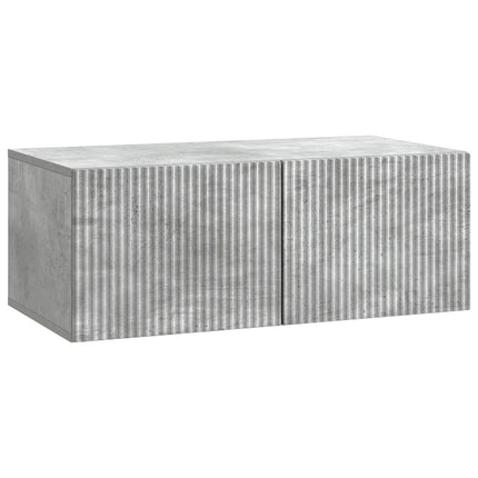 Väggmonterad TV-bänk Väggmonterad Betonggrå 78,5 x 41 x 30 cm