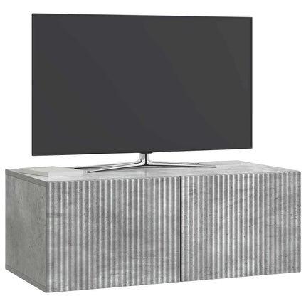 Väggmonterad TV-bänk Väggmonterad Betonggrå 78,5 x 41 x 30 cm
