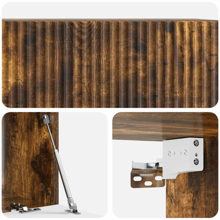 Väggmonterad TV-bänk Rökt ek 78,5 x 41 x 30 cm Konstruerat trä