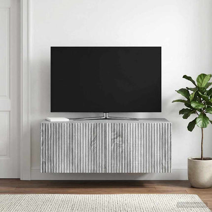 Väggmonterad TV-bänk Grå sonoma-ek 78,5 x 41 x 30 cm