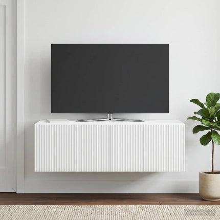 Väggmonterad TV-bänk Vit 98 x 41 x 30 cm Konstruerat trä