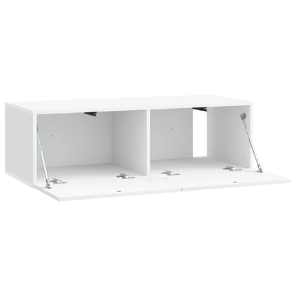 Väggmonterad TV-bänk Vit 98 x 41 x 30 cm Konstruerat trä