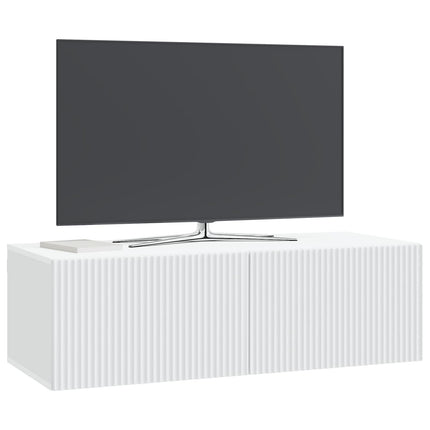 Väggmonterad TV-bänk Vit 98 x 41 x 30 cm Konstruerat trä