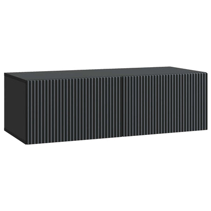 Väggmonterad TV-bänk Svart 98 x 41 x 30 cm Konstruerat trä