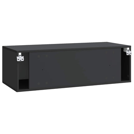 Väggmonterad TV-bänk Svart 98 x 41 x 30 cm Konstruerat trä