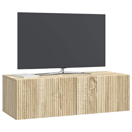 Väggmonterad TV-bänk Sonoma-ek 98 x 41 x 30 cm Konstruerat trä