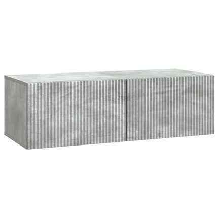 Väggmonterad TV-bänk Betonggrå 98 x 41 x 30 cm Konstruerat trä