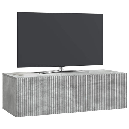 Väggmonterad TV-bänk Betonggrå 98 x 41 x 30 cm Konstruerat trä