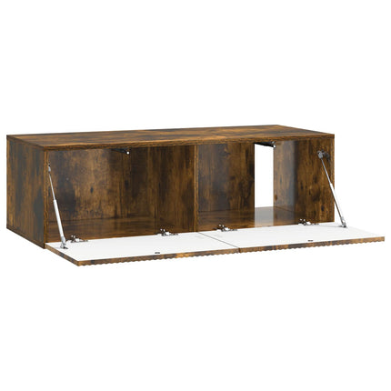 Väggmonterad TV-bänk Rökt ek 98 x 41 x 30 cm Konstruerat trä