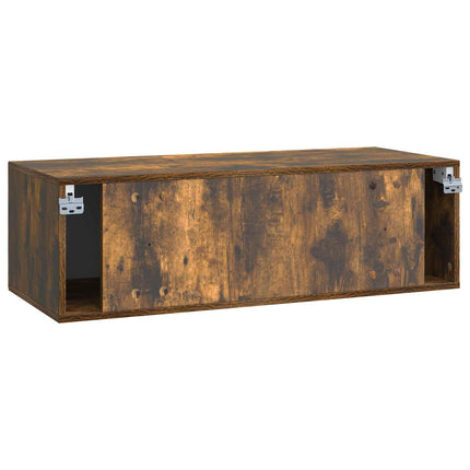 Väggmonterad TV-bänk Rökt ek 98 x 41 x 30 cm Konstruerat trä
