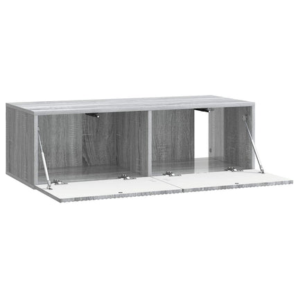 Väggmonterad TV-bänk Väggmonterad Grå sonoma-ek 98 x 41 x 30 cm