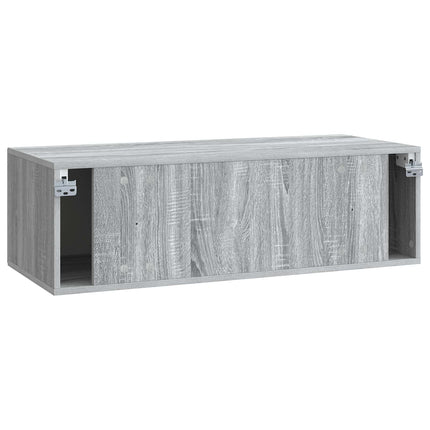 Väggmonterad TV-bänk Väggmonterad Grå sonoma-ek 98 x 41 x 30 cm