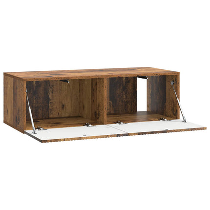 Väggmonterad TV-bänk Väggmonterad Gammalt trä 98 x 41 x 30 cm