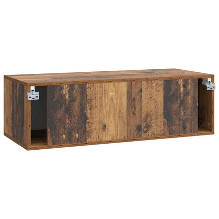 Väggmonterad TV-bänk Väggmonterad Gammalt trä 98 x 41 x 30 cm
