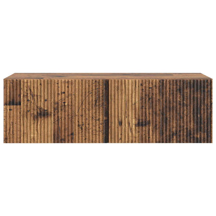 Väggmonterad TV-bänk Väggmonterad Gammalt trä 98 x 41 x 30 cm