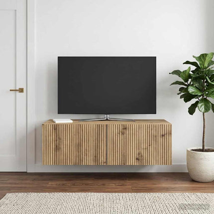 Väggmonterad TV-bänk 98 x 41 x 30 cm Artisan-ek Konstruerat trä