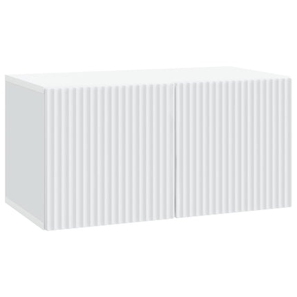 Väggmonterad TV-bänk Vit 59,5 x 31 x 30 cm Konstruerat trä
