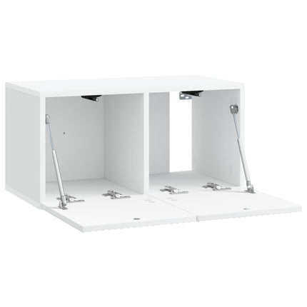 Väggmonterad TV-bänk Vit 59,5 x 31 x 30 cm Konstruerat trä