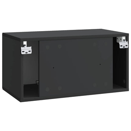 Väggmonterad TV-bänk Svart 59,5 x 31 x 30 cm Konstruerat trä